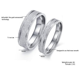 Anello In Titanio Con Sabbia Di Perle, Durevole Nell'Uso, Per Gli Amanti