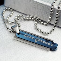 Collana Con Ciondolo In Titanio Di Colore Blu, Nuovo Stile