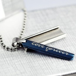 Collana Con Ciondolo In Titanio Di Colore Blu, Nuovo Stile