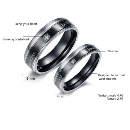 Anello In Titanio Elegante E Di Qualità Stabile Per Gli Amanti