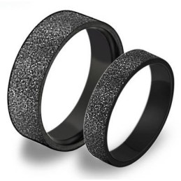 Anello In Titanio Nero Di Qualità Superiore Per Gli Amanti