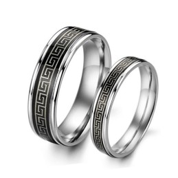 Anello In Titanio Nero Facile Da Usare Per Gli Amanti