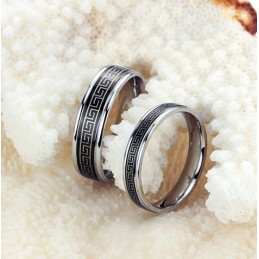 Anello In Titanio Nero Facile Da Usare Per Gli Amanti