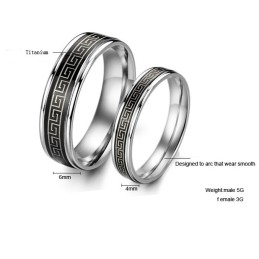 Anello In Titanio Nero Facile Da Usare Per Gli Amanti