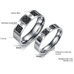 Anello In Titanio Di Alta Qualità Per Gli Amanti