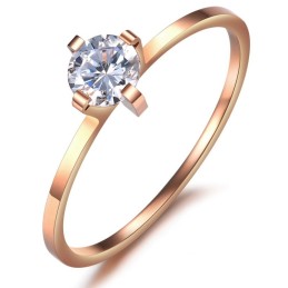 Anello In Titanio Di Qualità Affidabile Per Gli Amanti Con Strass
