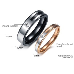 Anello In Titanio Conciso E Facile Da Usare Per Gli Amanti