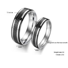 Anello In Titanio Nero Con Qualità E Quantità Assicurate Per Gli Amanti