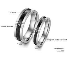 Anello In Titanio Nero "The King Of Quantity" Per Gli Amanti