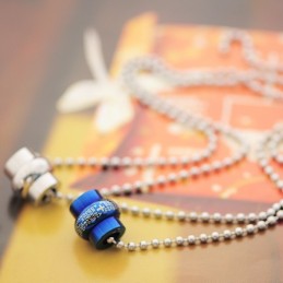 Collana E Ciondolo In Titanio Con Simbolo Della Bibbia In Stile Classico Blu (Un Paio)