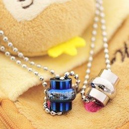 Collana E Ciondolo In Titanio Con Simbolo Della Bibbia In Stile Classico Blu (Un Paio)