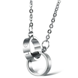 Collana In Titanio Con Anello Di Fase Femminile Completa Nelle Specifiche