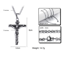 Collana In Titanio Con Croce Facile Da Usare