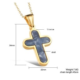 Collana In Titanio Con Croce Femminile Facile Da Usare