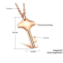 Collana In Titanio Con Chiave Femminile E Reputazione Affidabile