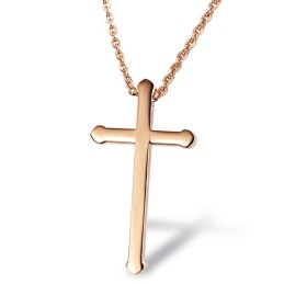 Collana In Titanio Con Croce Femminile Di Qualità Stabile