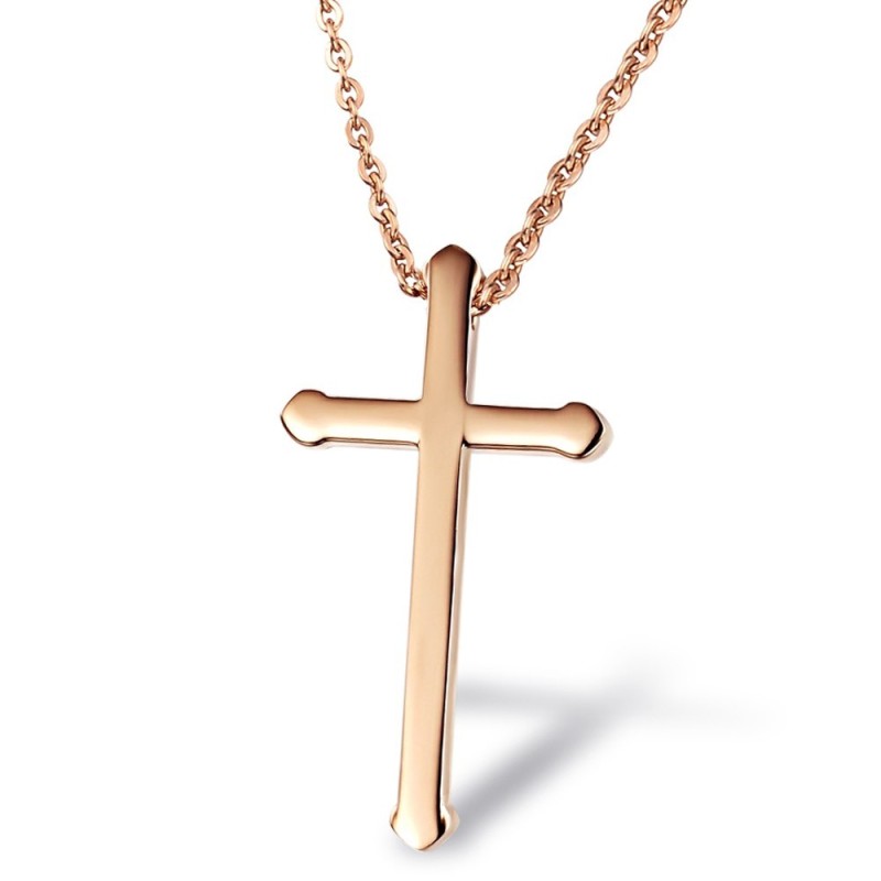 Collana In Titanio Con Croce Femminile Di Qualità Stabile Collana In Titanio Con Croce Femminile Di Qualità Stabile