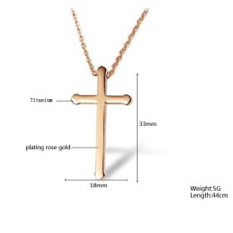 Collana In Titanio Con Croce Femminile Di Qualità Stabile