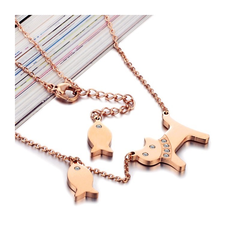 Collana In Titanio "I Gatti Mangiano I Pesci" Venduta Bene In Tutto Il Mondo Collana In Titanio "I Gatti Mangiano I Pesci" Venduta Bene In Tutto Il Mondo