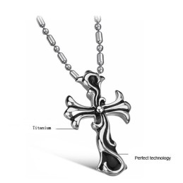 Collana In Titanio Con Croce Maschile Di Alta Qualità