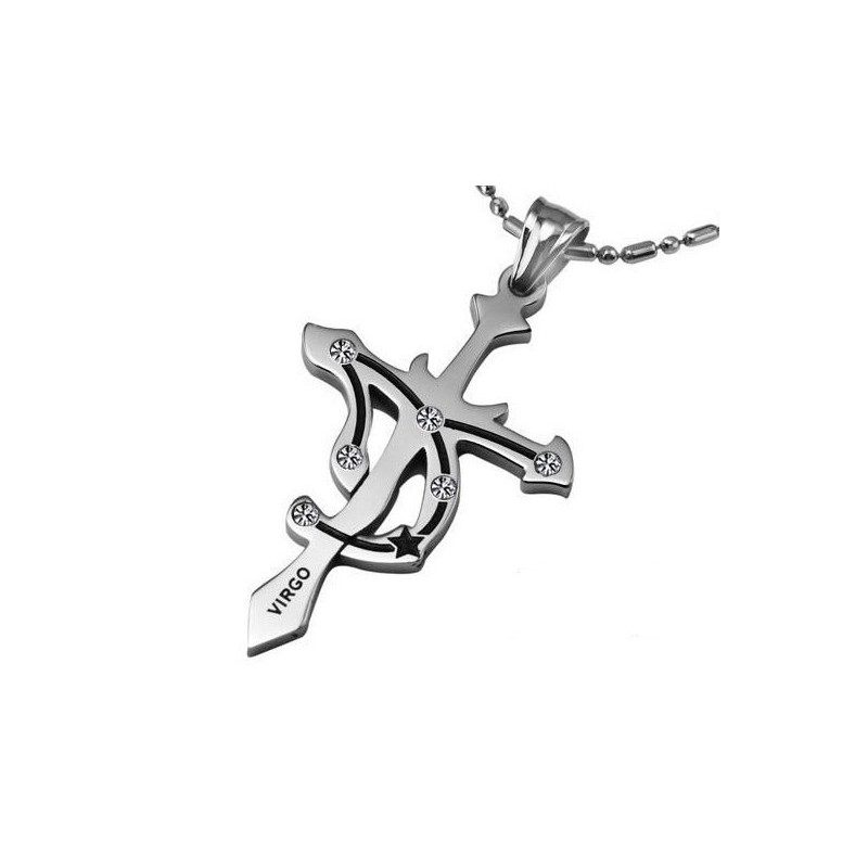 Collana In Titanio Di Qualità Superiore Con La Vergine Collana In Titanio Di Qualità Superiore Con La Vergine