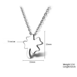 Collana In Titanio A Forma Di Trifoglio Da Donna, Regina Della Qualità