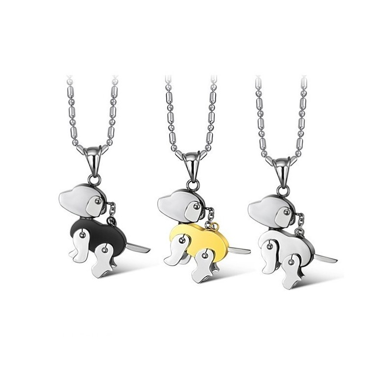 Collana In Titanio A Forma Di Cane Di Qualità Stabile Collana In Titanio A Forma Di Cane Di Qualità Stabile