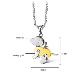Collana In Titanio A Forma Di Cane Di Qualità Stabile