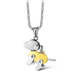 Collana In Titanio A Forma Di Cane Di Qualità Stabile
