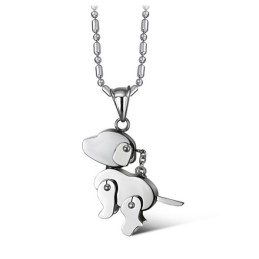 Collana In Titanio A Forma Di Cane Di Qualità Stabile