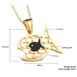 Collana In Titanio A Forma Di Pesce Con Qualità E Quantità Garantite