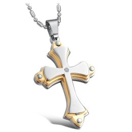 Collana In Titanio Con Croce Di Qualità Stabile