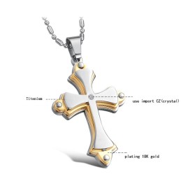 Collana In Titanio Con Croce Di Qualità Stabile