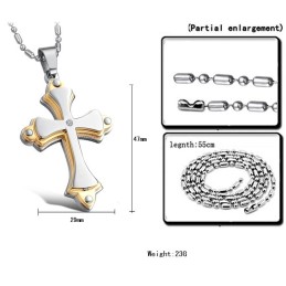 Collana In Titanio Con Croce Di Qualità Stabile