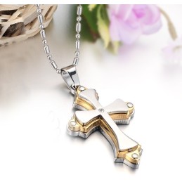 Collana In Titanio Con Croce Di Qualità Stabile