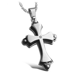Collana In Titanio Con Croce E Strass, Qualità E Quantità Garantite