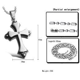 Collana In Titanio Con Croce E Strass, Qualità E Quantità Garantite