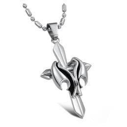 Collana In Titanio Con Croce Maschile Di Qualità Stabile