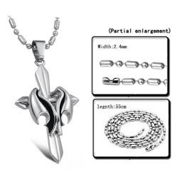 Collana In Titanio Con Croce Maschile Di Qualità Stabile