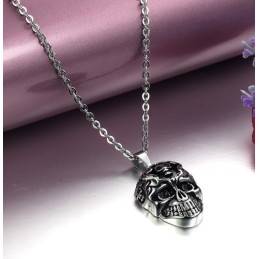 Collana In Titanio Con Teschio Maschile Di Qualità Superiore