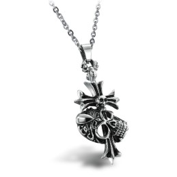Collana In Titanio Con Croce Maschile "The King Of Quantity"
