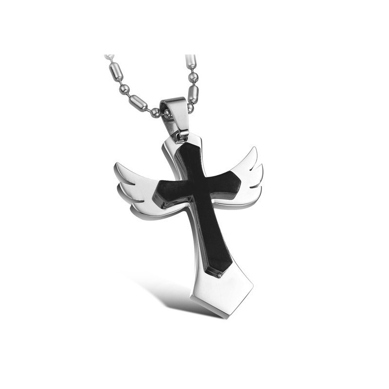 Collana In Titanio Con Croce Di Qualità Stabile Collana In Titanio Con Croce Di Qualità Stabile
