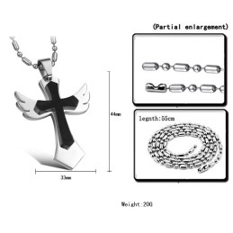 Collana In Titanio Con Croce Di Qualità Stabile