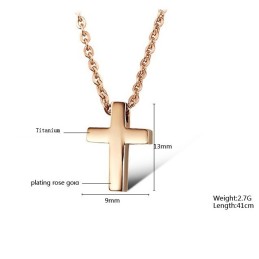 Collana In Titanio Con Croce Di Alta Qualità