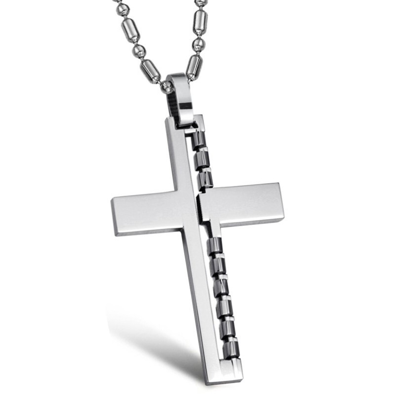 Collana In Titanio Con Croce Maschile, Qualità E Quantità Garantite Collana In Titanio Con Croce Maschile, Qualità E Quantità Garantite