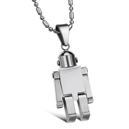 Collana In Titanio Bianco Da Uomo Facile Da Usare