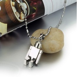 Collana In Titanio Bianco Da Uomo Facile Da Usare