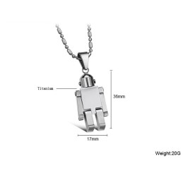 Collana In Titanio Bianco Da Uomo Facile Da Usare