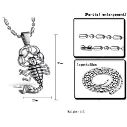 Collana In Titanio Di Alta Qualità Con Scorpione