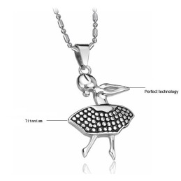 Collana In Titanio Con Ballerina Di Qualità Queen Of Female Ballet Girl